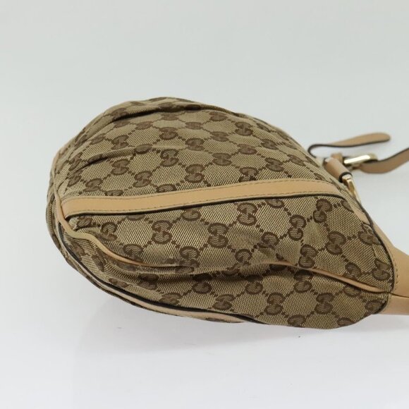 GUCCI GG Canvas Shoulder Bag Beige Gold - Picture 4 of 15
